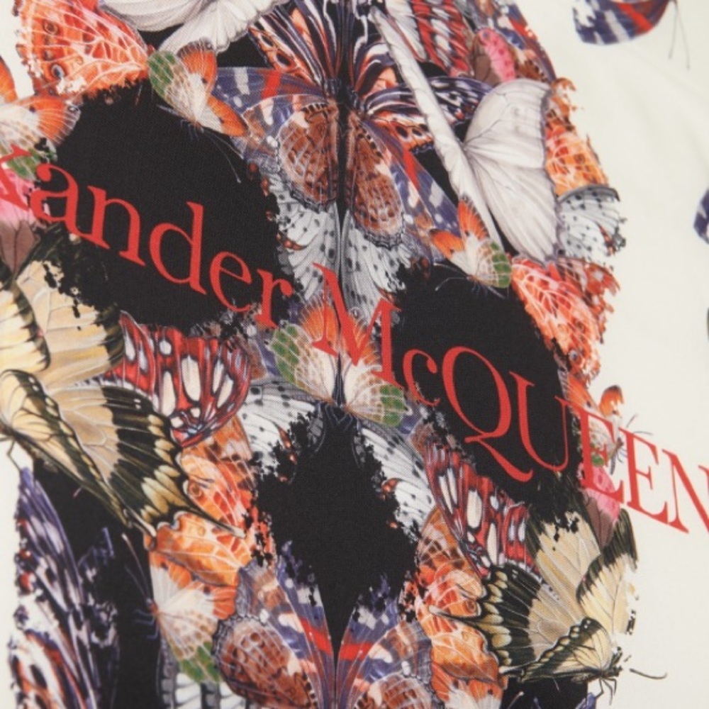 Alexander McQueen Butterfly Decay Skull Scarf - Picture 7 of 8